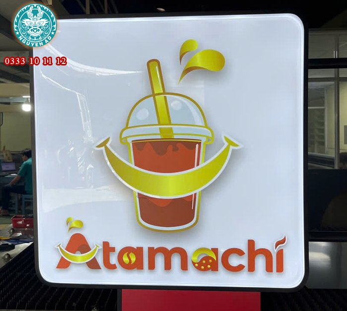 làm hộp đèn đẹp, hộp đèn mica giá rẻ, Nguyễn AD, biển hiệu hút nổi logo